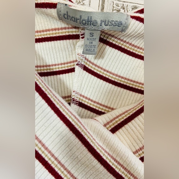 GUC Charlotte Russe Sz-S Body-Suite/Top- Cute Asymmetrical Twisted V-Neck Front - Picture 15 of 16